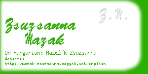 zsuzsanna mazak business card